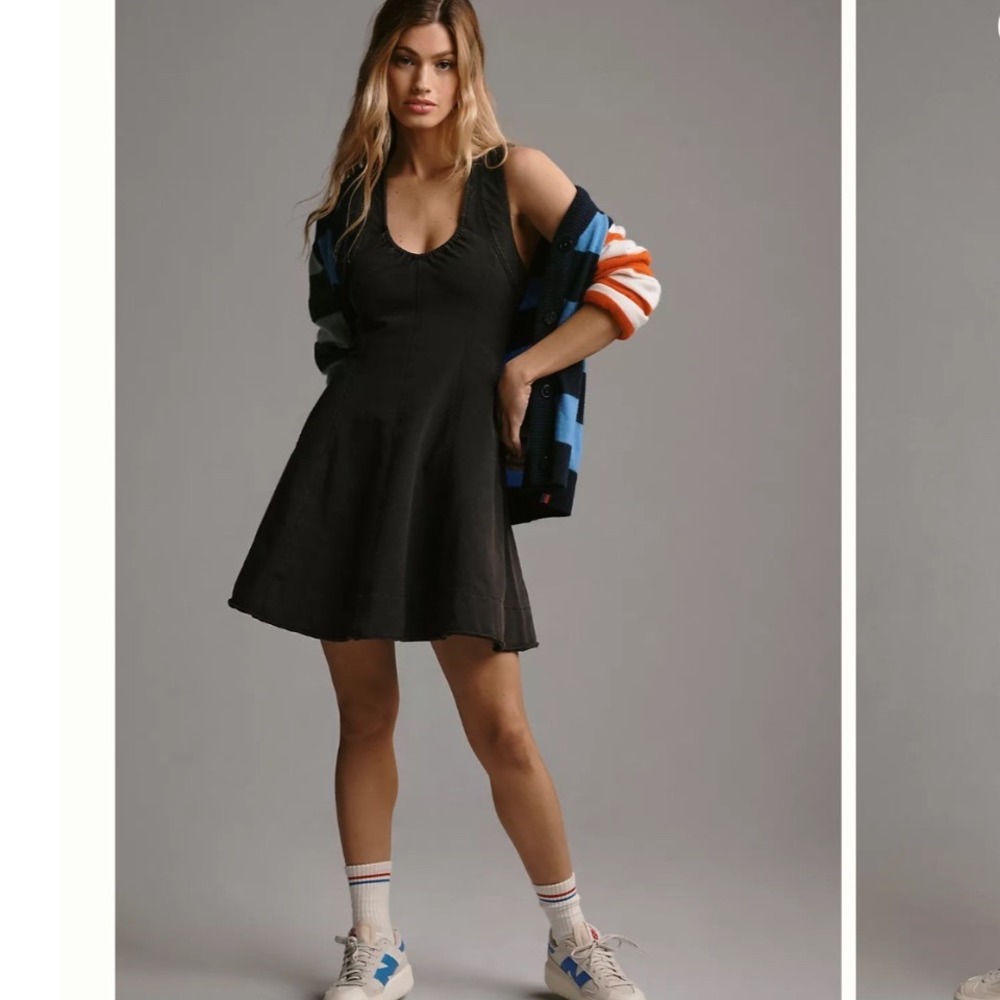 DAILY PRACTICE NEW Anthropologie Flared Mini Tennis Dress Size Medium